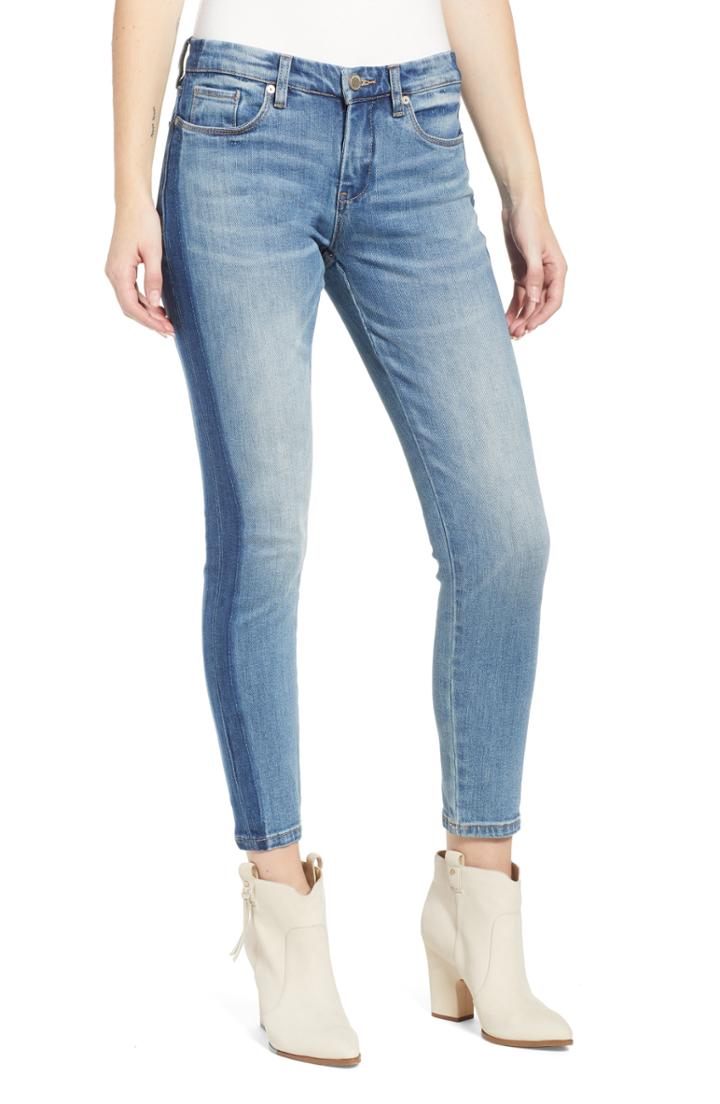 Women's Blanknyc Side Dye Ankle Skinny Jeans - Blue
