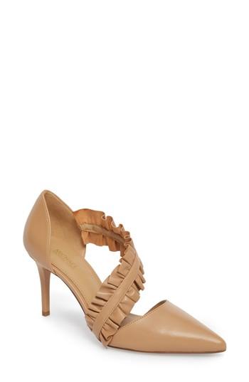 Women's Michael Michael Kors Bella Ruffle Pump M - Beige