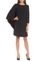 Women's Anne Klein Cape Sheath Dress - Black