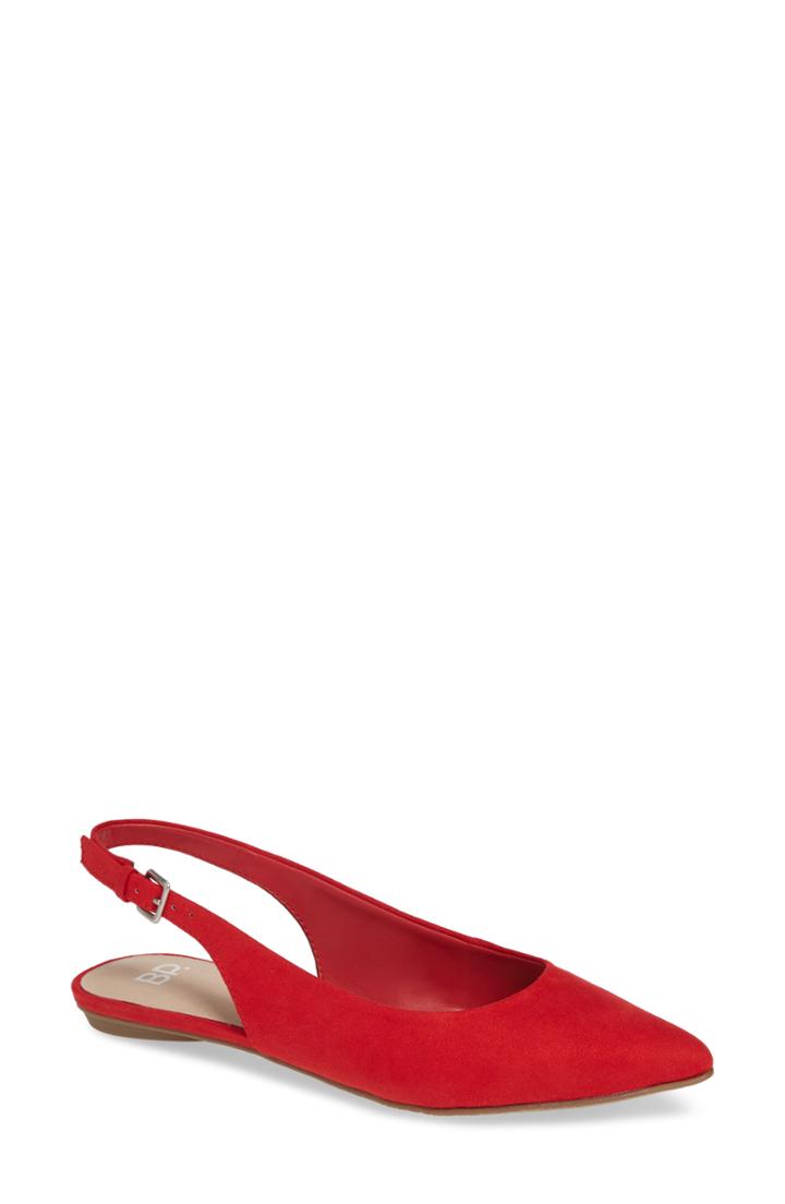 Women's Bp. Sandra Slingback Flat .5 M - Red