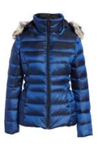 Women's The North Face Gotham Ii Hooded Water Resistant 550-fill-power Down Jacket With Faux Fur Trim - Blue