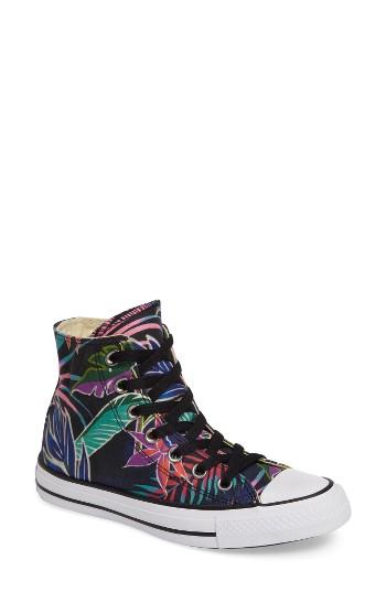 Women's Converse Chuck Taylor All Star Print High Top Sneaker M - Black