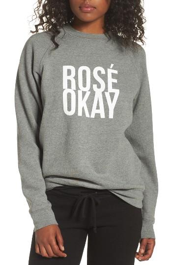 Women's Brunette Rose Okay Sweatshirt /small - Grey
