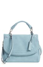Sole Society Top Handle Faux Leather Crossbody Bag - Blue