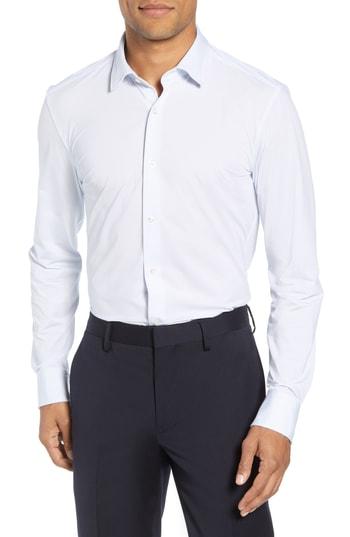 Men's Boss Jenno Slim Fit Dot Dress Shirt .5 - White