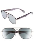 Men's Rag & Bone 60mm Mirrored Navigator Sunglasses -