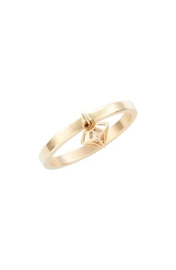 Women's Poppy Finch Hidden Diamond Dangle Ring