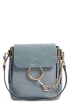 Chloe Small Faye Suede & Leather Backpack - Blue