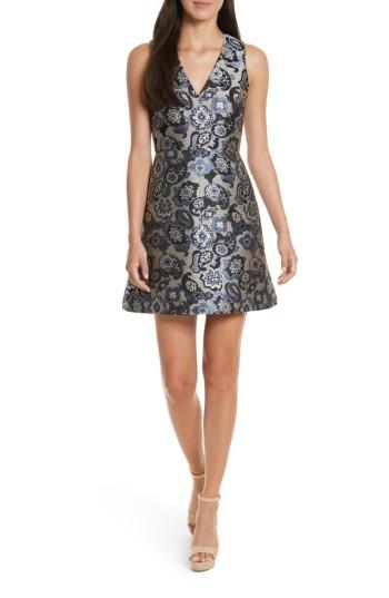 Women's Alice + Olivia Malin V-neck Dress - Blue