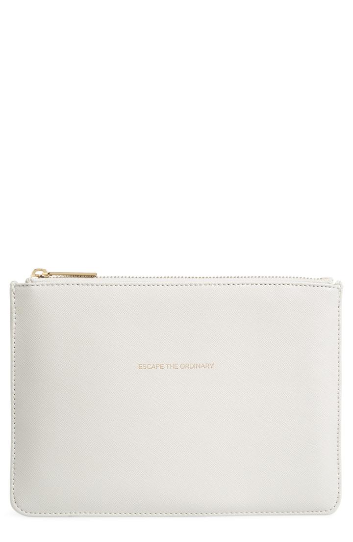Estella Bartlett Medium Faux Leather Zip Pouch - Grey