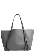 Allsaints Voltaire Leather Tote - Grey