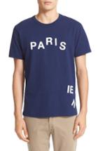 Men's Maison Kitsune Graphic T-shirt, Size - Blue