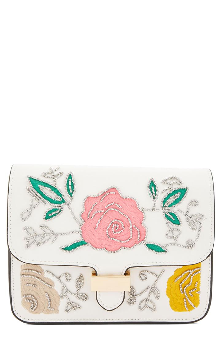 Topshop Lily Flower Bead Crossbody Bag -