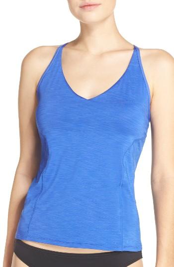 Women's Nike Iconic Heather V-neck Tankini Top