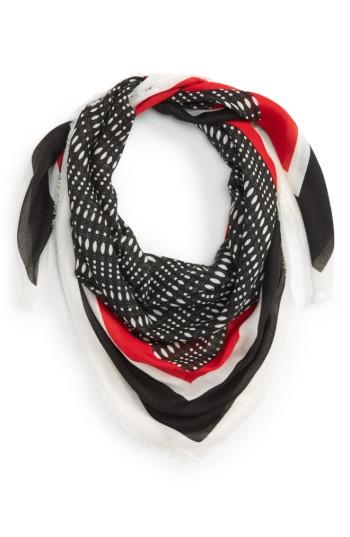 Women's Bp. Print Scarf, Size - Black