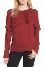 Women's Trouve Ruffle Top, Size - Red