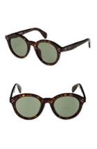 Women's Celine Special Fit 50mm Round Sunglasses - Dark Havana/ Green