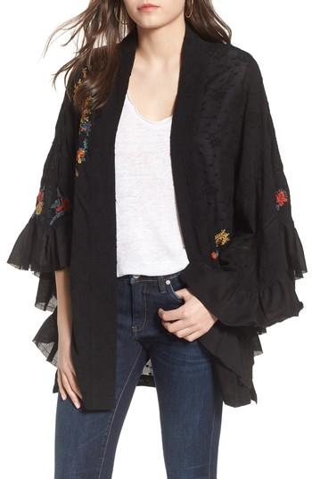 Women's Free People Dottie West Kimono /small - Black