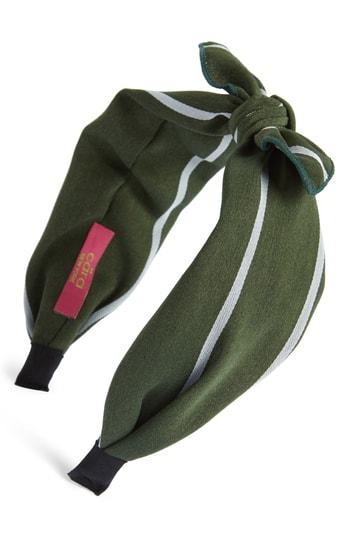 Cara Stripe Knot Headband, Size - Green