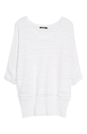 Women's Nic+zoe Open Breeze Linen Cotton Blend Sweater - White