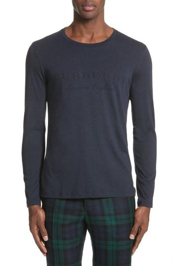 Men's Burberry Martford Fit Logo T-shirt, Size Small - Blue