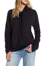 Women's Halogen Funnel Neck Sweatshirt - Black