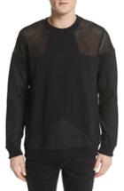 Men's Givenchy Mesh Star Crewneck Sweatshirt - Black