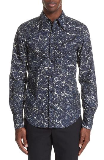 Men's Dries Van Noten Council Print Sport Shirt