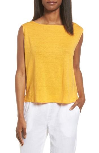 Women's Eileen Fisher Organic Linen Top - Orange