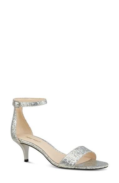 Women's Nine West 'leisa' Ankle Strap Sandal .5 M - Metallic