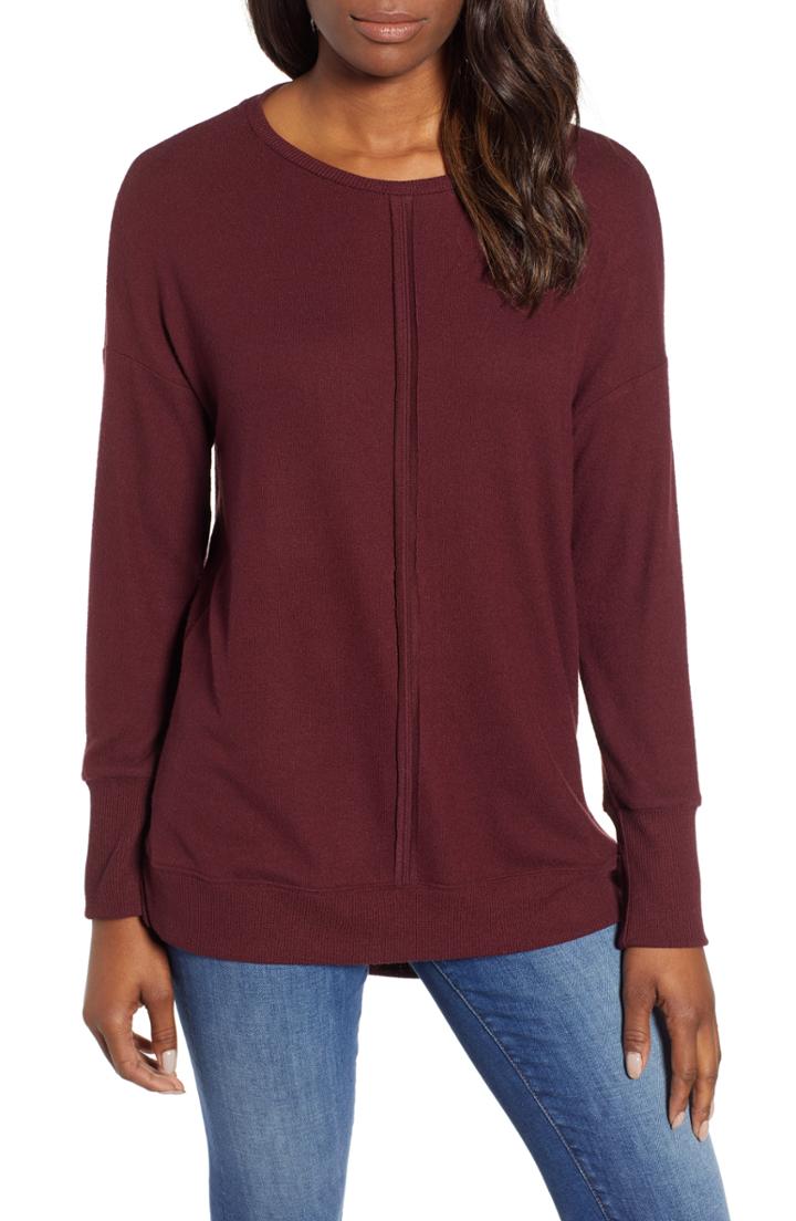 Women's Gibson Cozy Tunic - Burgundy