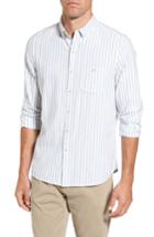 Men's Michael Bastian Trim Fit Vertical Stripe Sport Shirt, Size - Blue