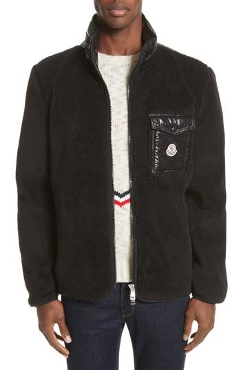 Men's Moncler Polar Fleece Zip Jacket - Black
