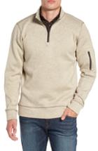 Men's Jeremiah Lance Herringbone Zip Mock Neck Sweater, Size - Beige