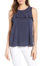 Women's Halogen Ruffle Front Tank - Blue