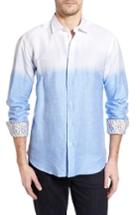 Men's Bugatchi Shaped Fit Ombre Sport Shirt, Size - Blue