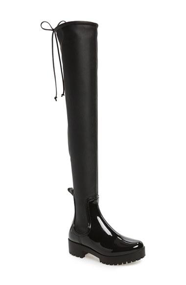 Women's Jeffrey Campbell Cloudy Over The Knee Rain Boot
