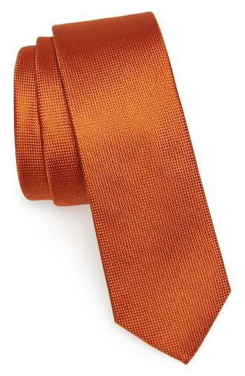 Men's The Tie Bar Festival Textured Silk & Linen Tie, Size - Orange