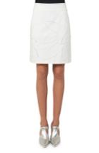 Women's Akris Punto Lasercut Leaf Pattern Jersey Skirt