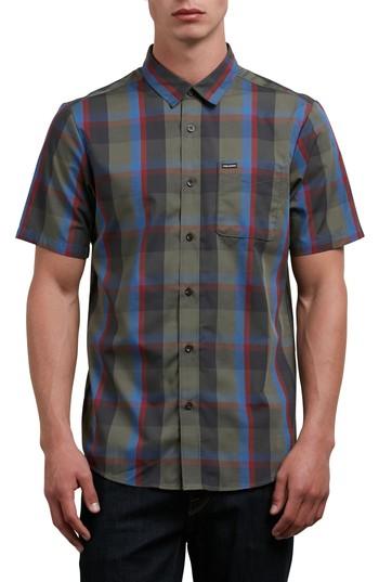 Men's Volcom Woodson Woven Shirt - Green