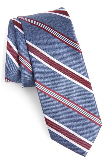 Men's 1901 Astible Stripe Silk Tie, Size - Purple