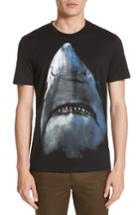 Men's Givenchy Shark Print Cuban Fit T-shirt - Black