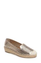 Women's Bella Vita Channing Cutout Espadrille Loafer N - Metallic
