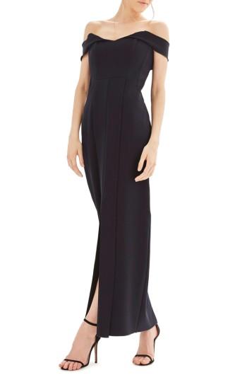 Women's Topshop Bride Crepe Gown Us (fits Like 0-2) - Blue