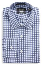 Men's Nordstrom Men's Shop Classic Fit Check Dress Shirt .5 34 - Blue