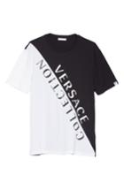 Men's Versace Collection Angled Logo T-shirt, Size - Black