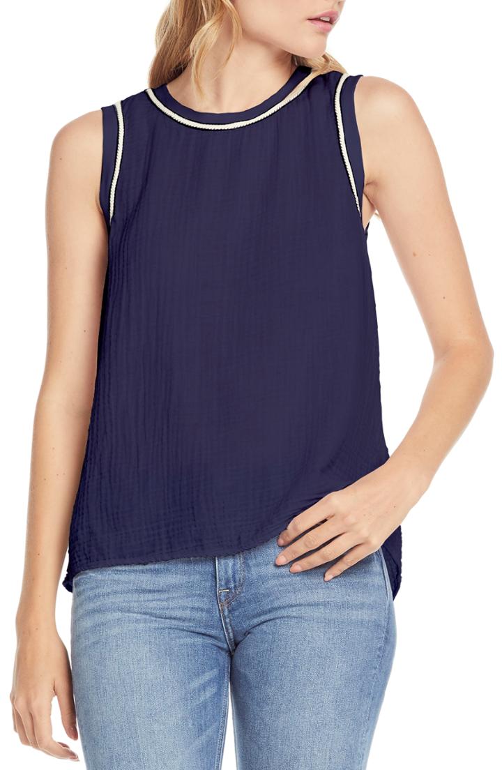 Women's Michael Stars Double Gauze Tank Top - Blue