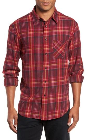 Men's Rag & Bone Fit 3 Plaid Classic Beach Shirt - Green