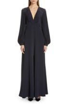 Women's Sachin & Babi Vivetta Beaded Silk Crepe Evening Dress - Blue