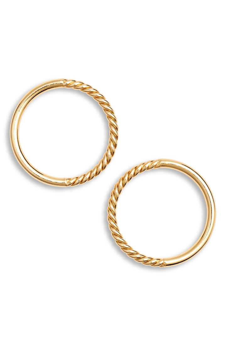 Women's Argento Vivo Rope Frontal Hoop Earrings